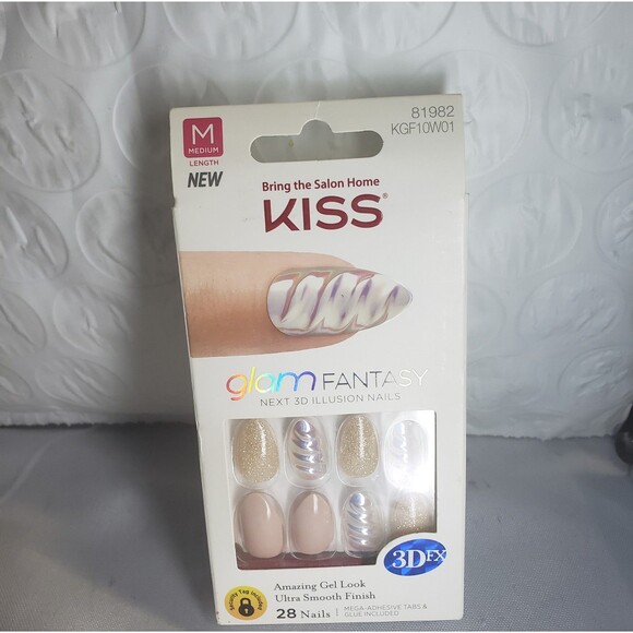NIB
Kiss Nails Glam Fantasy Press or Glue Manicure Medium - Picture 2 of 2